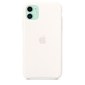 Buy Iphone 11 Silicone Case In Soft White Apple
