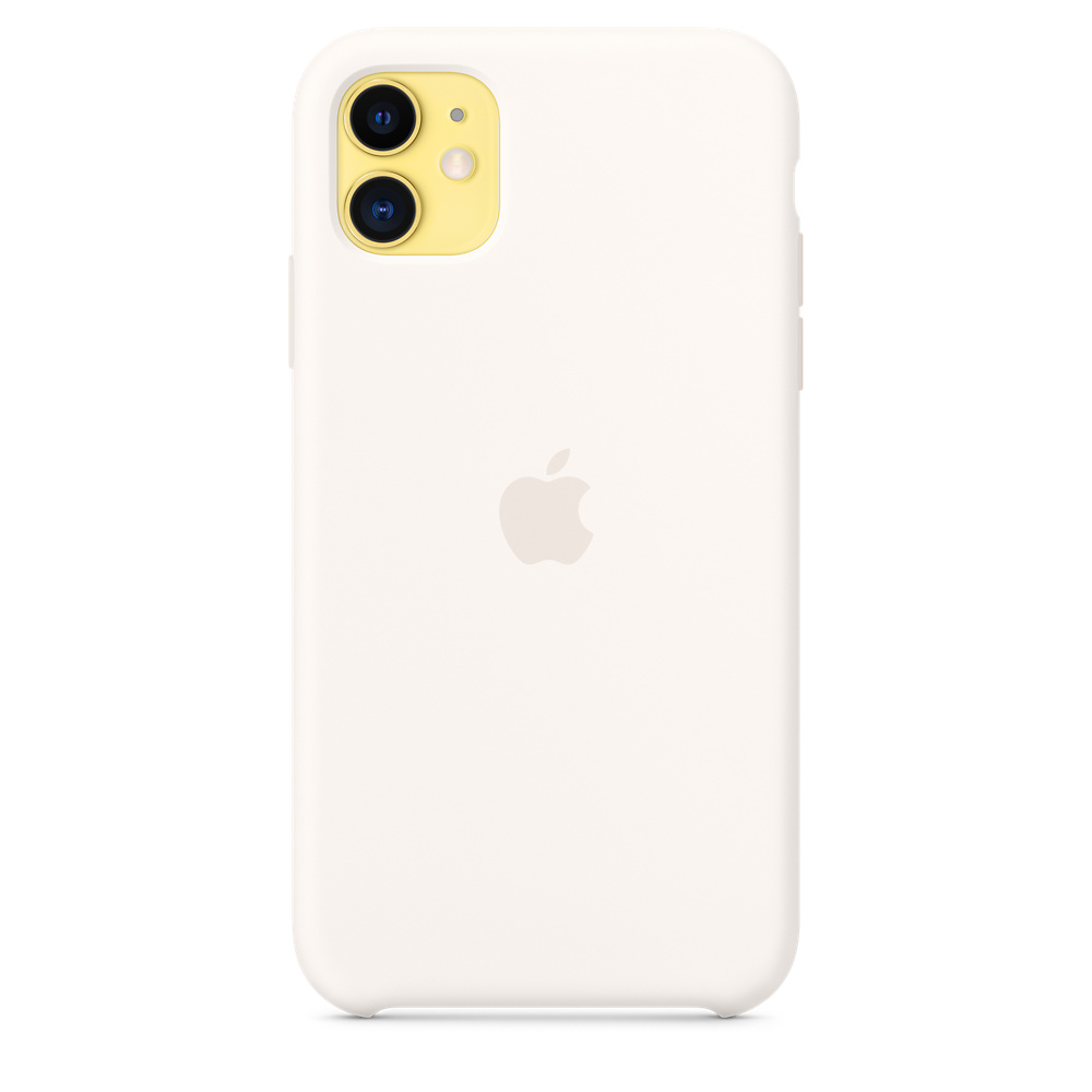 Iphone 11 Silicone Case Soft White Apple In