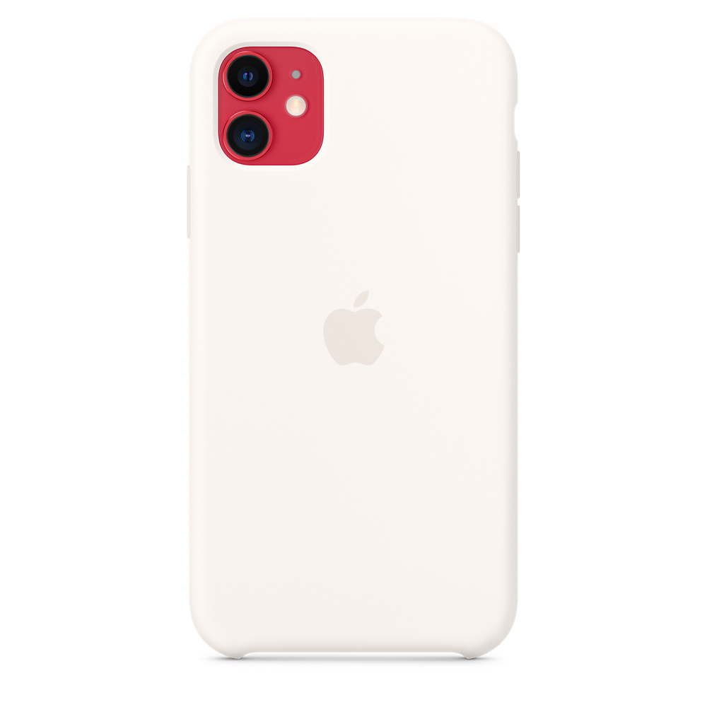 Buy Iphone 11 Silicone Case In Soft White Apple