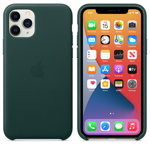 Iphone 11 Pro Leather Case Forest Green Apple
