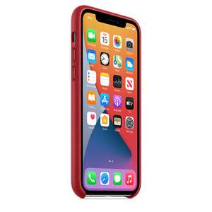 Iphone 11 Pro Leather Case Product Red Apple