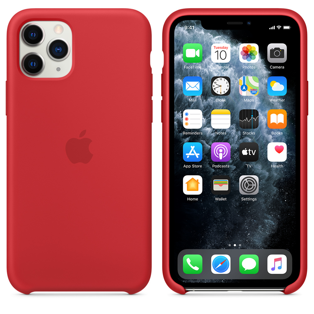 Iphone 11 Pro Silicone Case Product Red Apple Ie