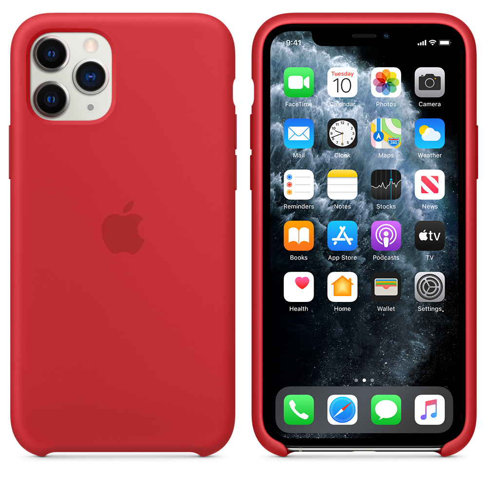 Iphone 11 Pro Silicone Case Product Red Apple Uk