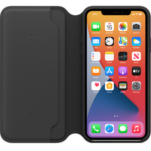 iPhone 11 Pro Max Leather Folio - Black - Apple