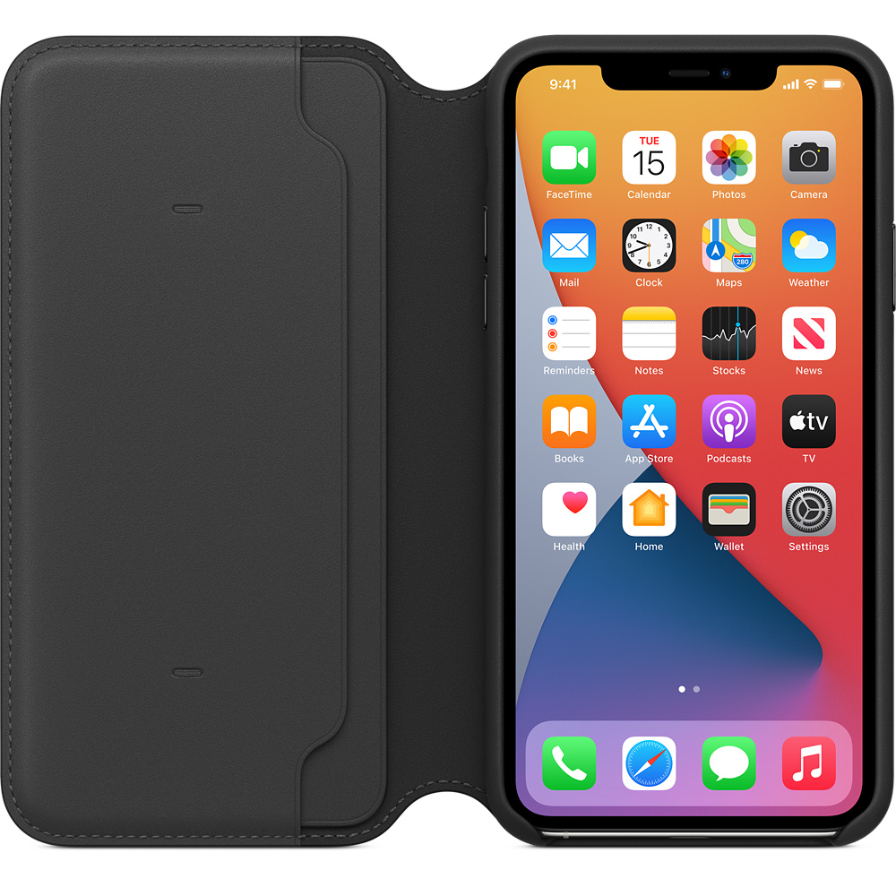 iPhone 11 Pro Max Leather Folio - Black - Apple