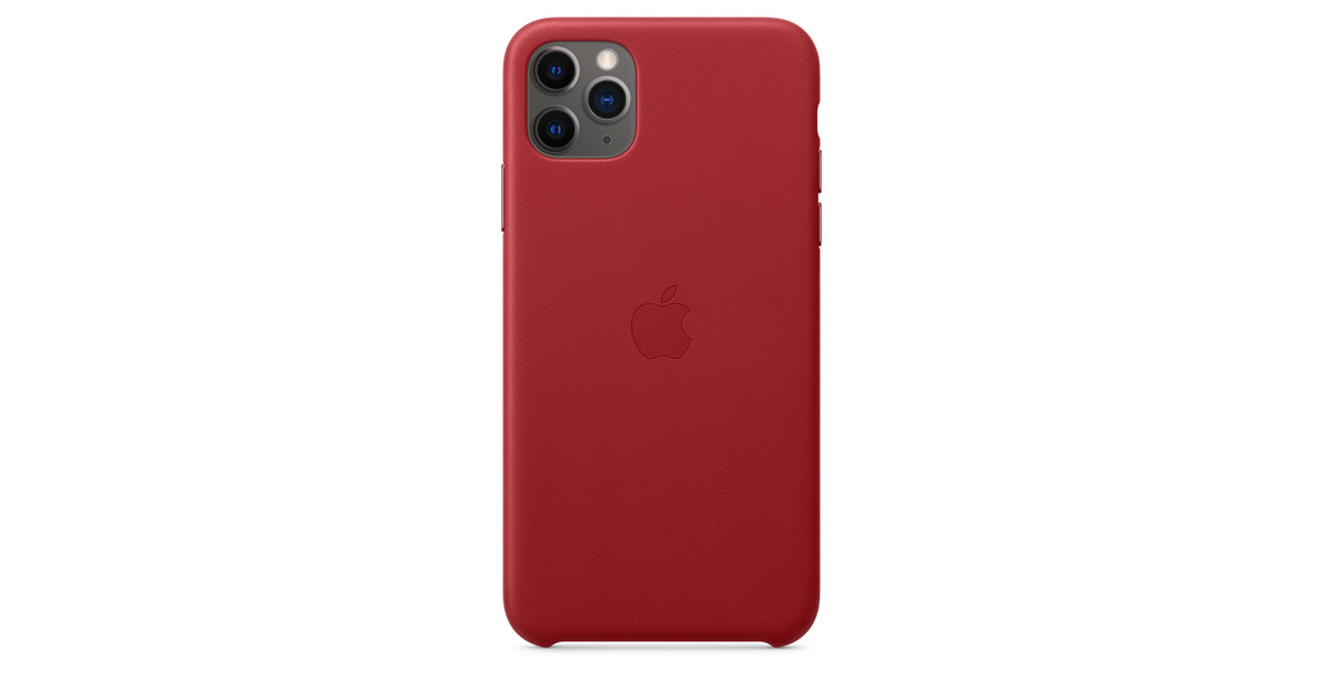 iPhone 11 Pro Max Leather Case - (PRODUCT)RED - Apple