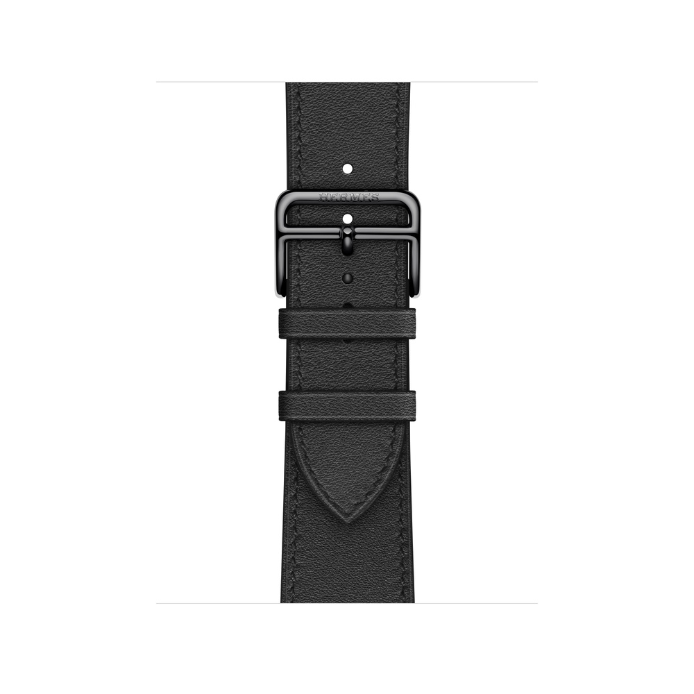 Apple Watch Hermès - 40mmケース用ヴォー・スウィフト（黒）シンプル 