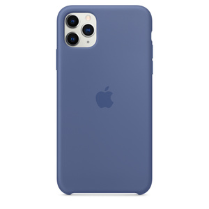 Iphone 11 Pro Max Silicone Case Linen Blue Apple