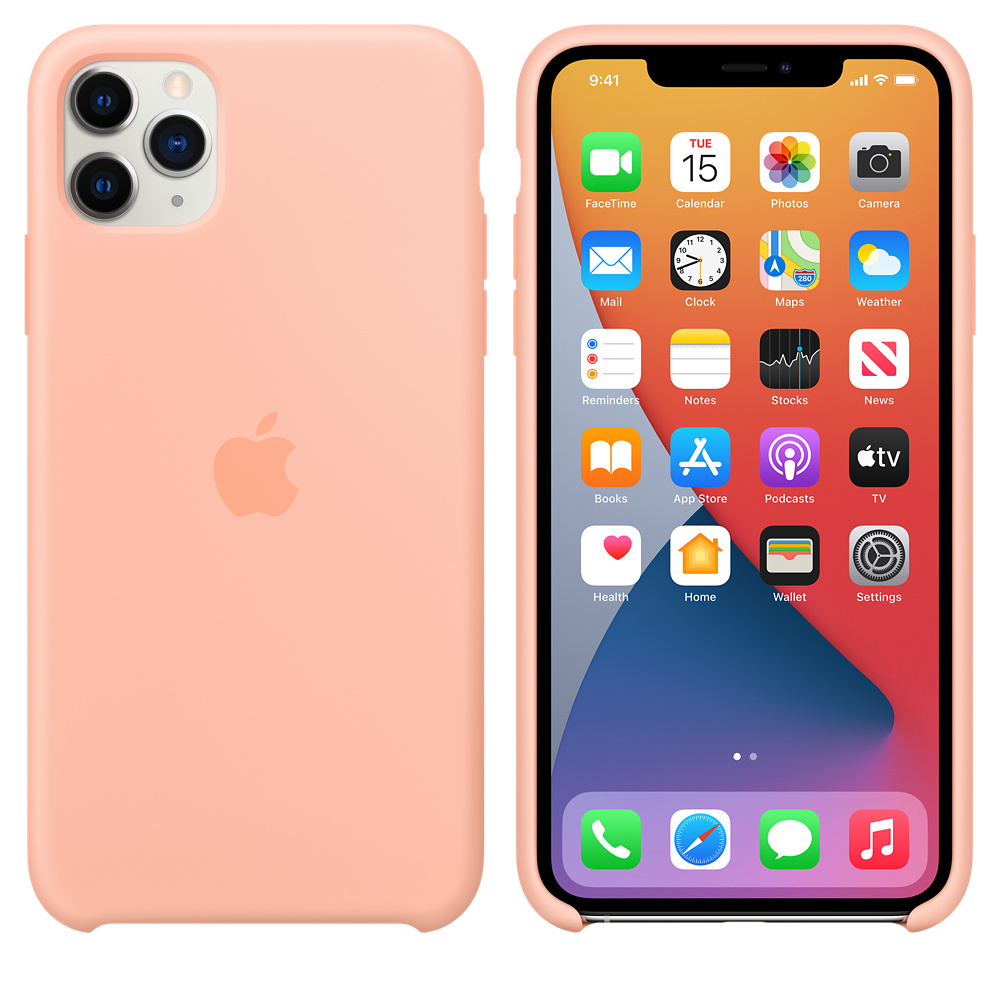 iPhone 11 Pro Max Silicone Case - Grapefruit - Apple
