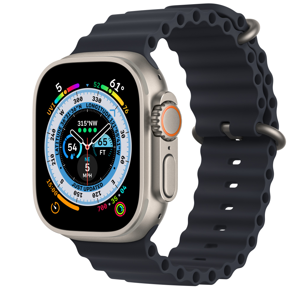 Buy Apple Watch Ultra GPS + Cellular, 49mm Titanium Case with Midnight  Ocean Band