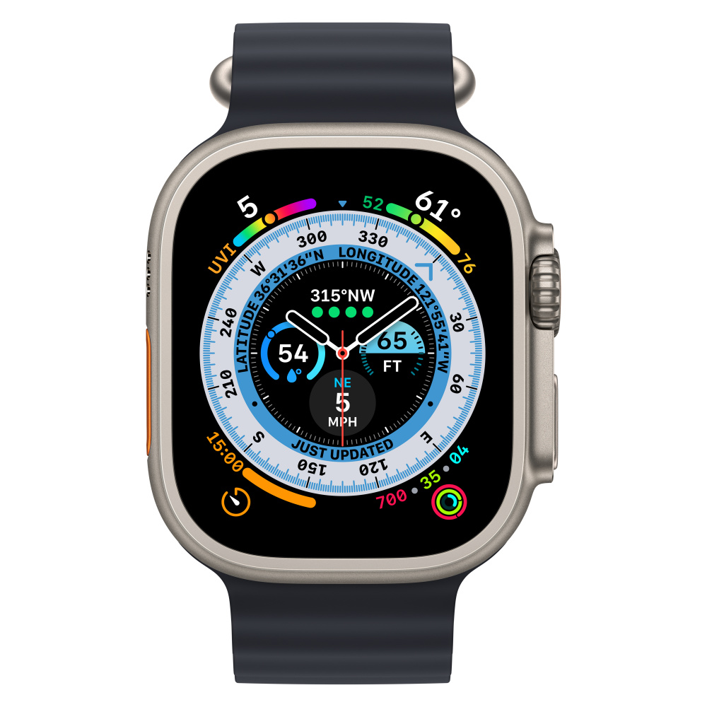 Apple Watch Ultra GPS + Cellular, 49mm Titanium Case with Midnight 