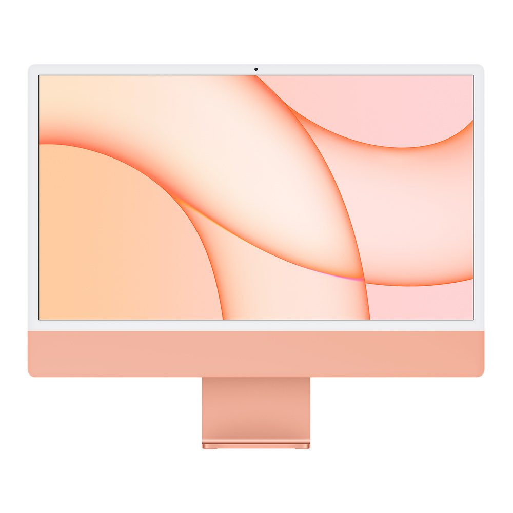 Refurbished 24-inch iMac Apple M1 Chip with 8‑Core CPU and 8‑Core GPU,  Gigabit Ethernet - Orange