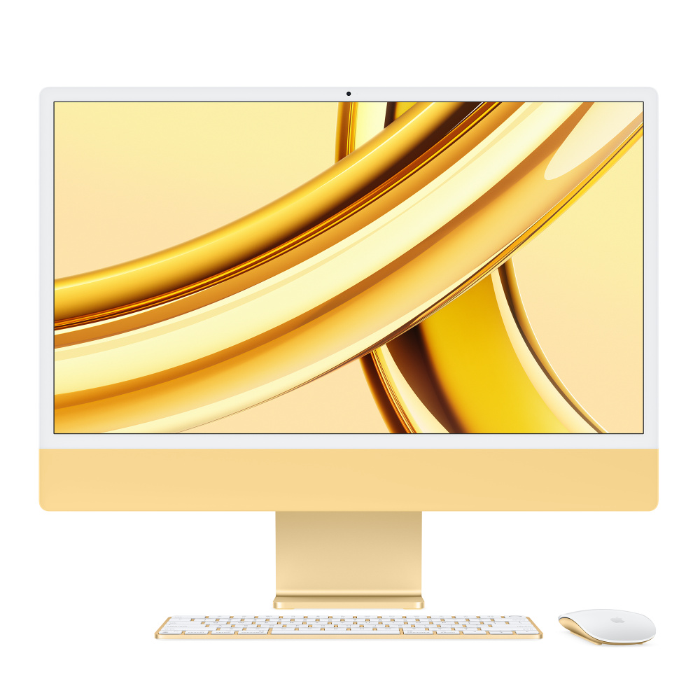 Refurbished 24-inch iMac Apple M3 Chip with 8-Core CPU and 10-Core GPU -  Yellow