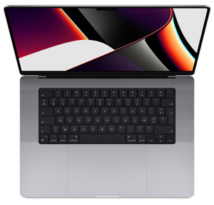 Macbook pro 16 pouces Reconditionné Avec Puce Apple M1 max, Cpu 10 cœurs Et Gpu 24 cœurs - Gris Sidéral - G14v2f/a